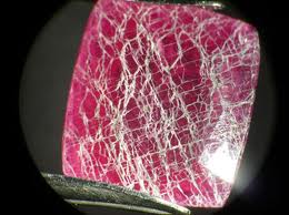 Ruby with many fissures