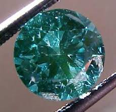 Small irradiated blue diamond